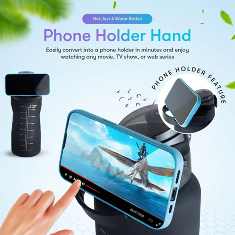 Versatile water bottle with a motivational design