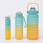Versatile water bottle with a motivational design
