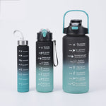 Versatile water bottle with a motivational design