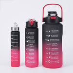 Versatile water bottle with a motivational design
