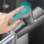 Modern single-hole basin mixer with pull-out spray function