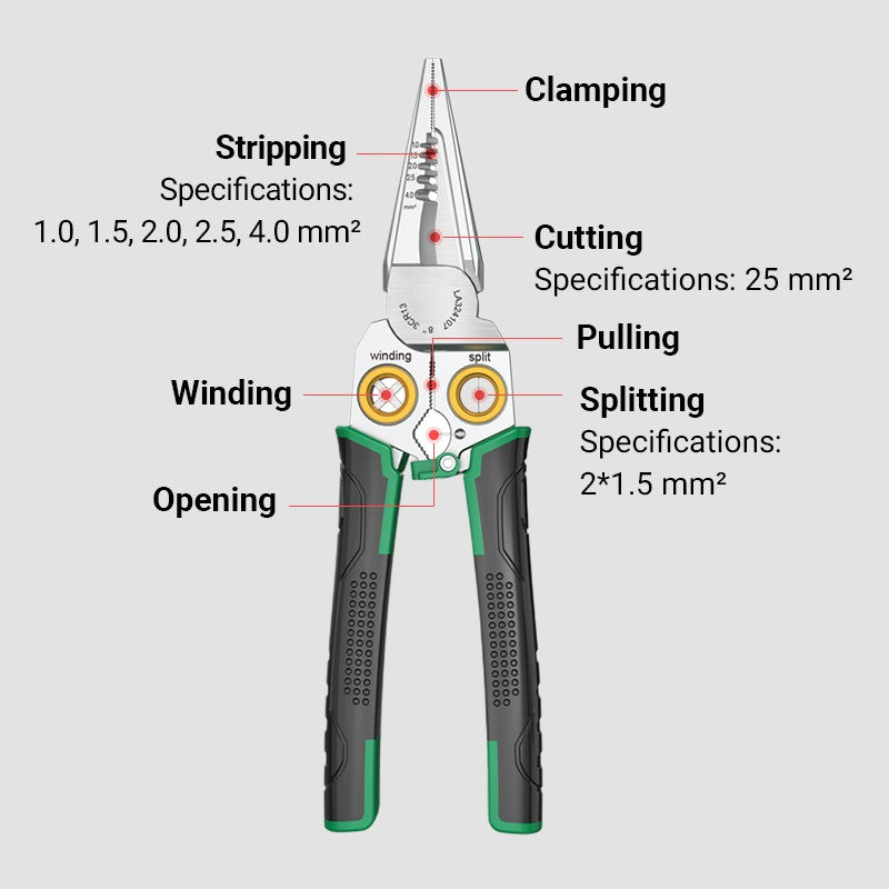7-in-1 Kabelabisolierwerkzeug