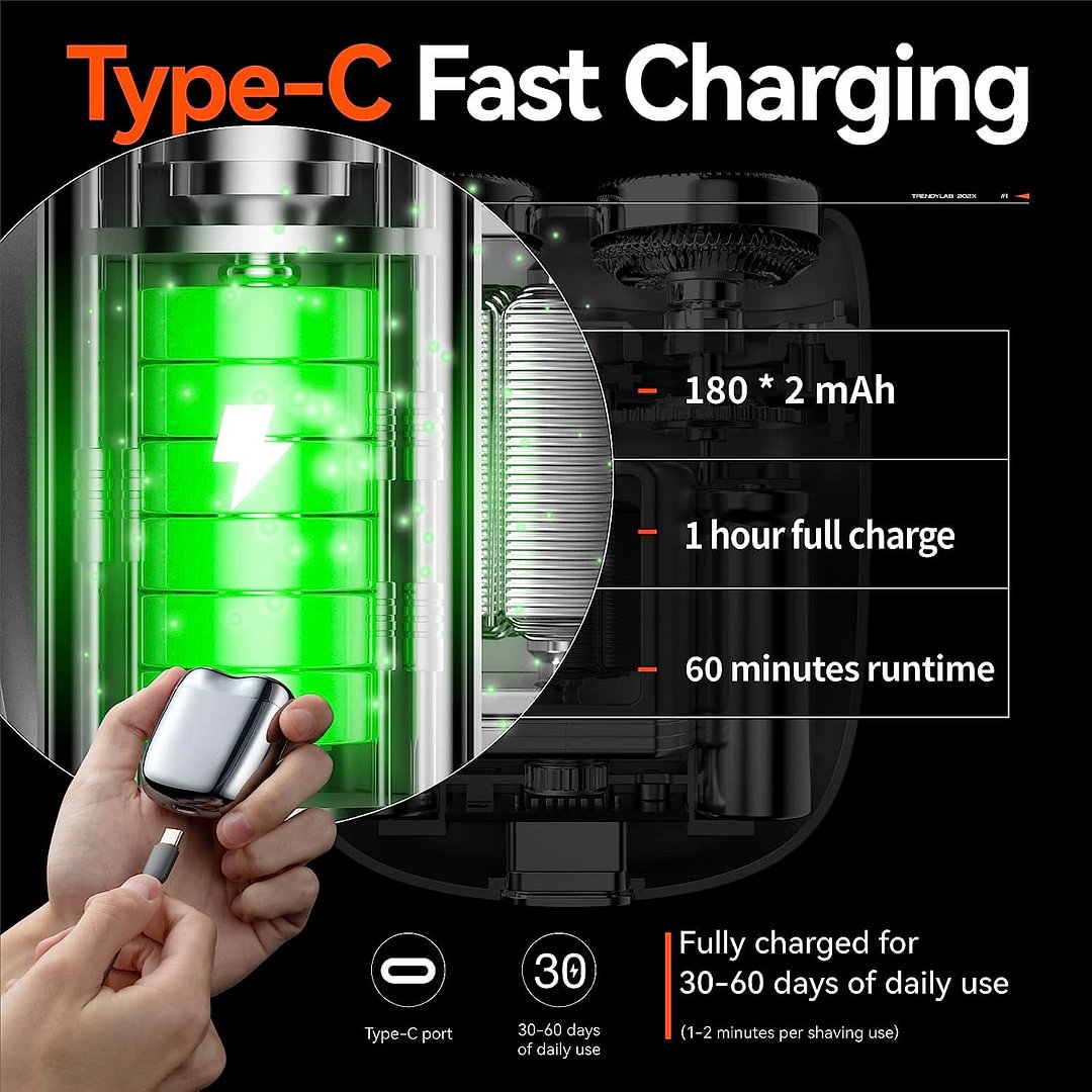 UltraFlex Portable Electric Shaver | USB Charger, Waterproof, Ideal for Travel