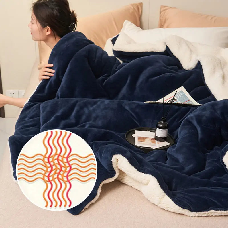 Umkehrbare Decke – Samt & Schafswolle für jede Jahreszeit