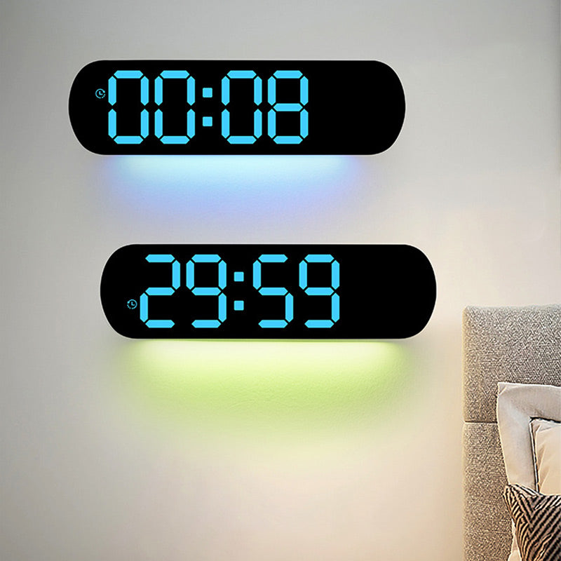 LuminaStyle | Multifunktionale LED Wanduhr mit Digitalanzeige