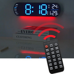 LuminaStyle | Multifunktionale LED Wanduhr mit Digitalanzeige
