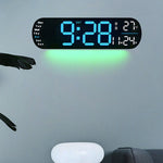 LuminaStyle | Multifunktionale LED Wanduhr mit Digitalanzeige