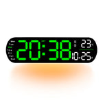 LuminaStyle | Multifunktionale LED Wanduhr mit Digitalanzeige