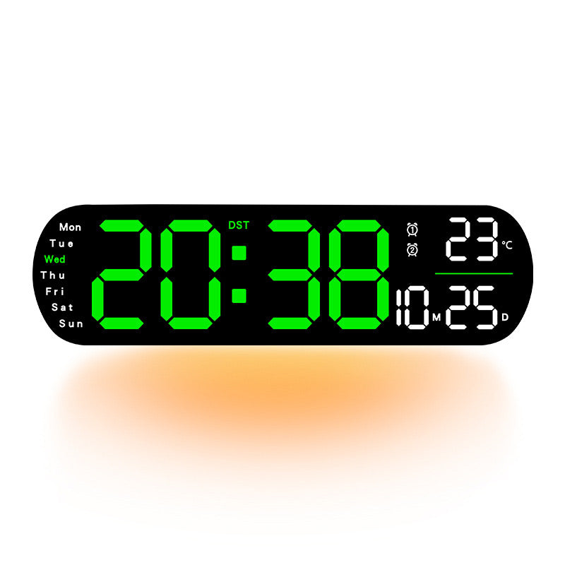 LuminaStyle | Multifunktionale LED Wanduhr mit Digitalanzeige