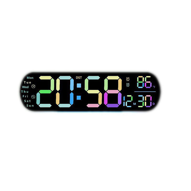 LuminaStyle | Multifunktionale LED Wanduhr mit Digitalanzeige