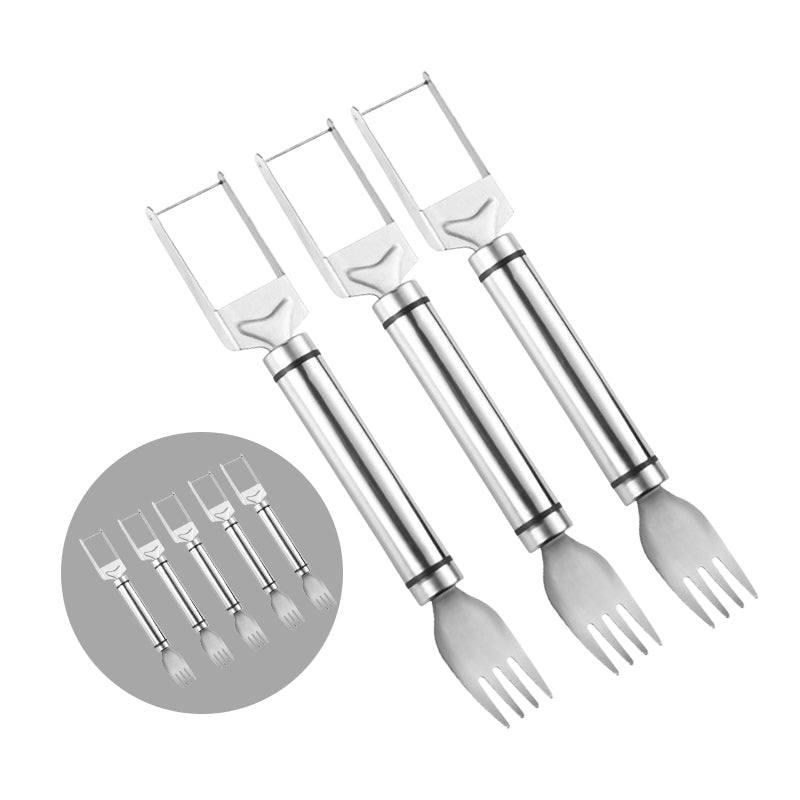 Praktisches 2-in-1 Melonenschneider und Serviergabel aus Edelstahl