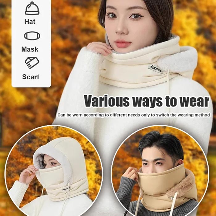 Thermo-Mütze für den Winter mit Gesichtsschutz – Ice King Design