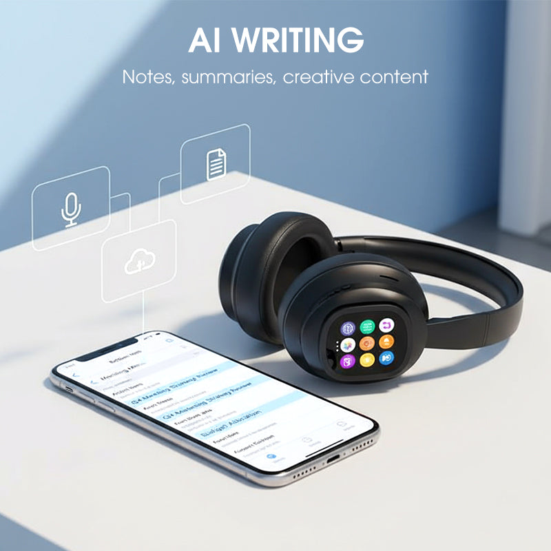 KlangMeister | Bluetooth Headphones with LCD Display and Voice Control