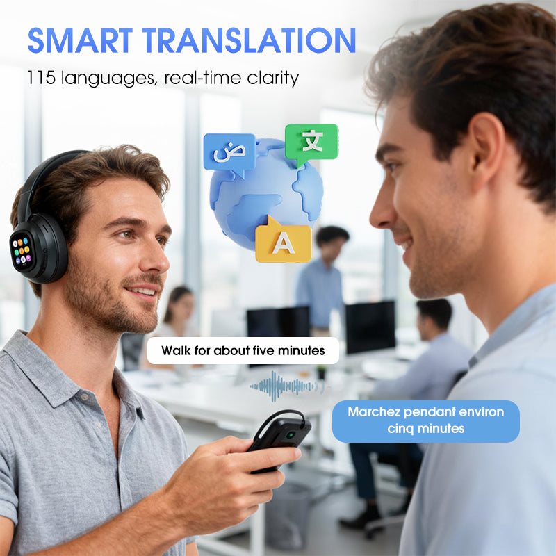 KlangMeister | Bluetooth Headphones with LCD Display and Voice Control