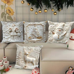 Festive 4-Piece Cushion Cover Set – Stylish Christmas Decoration for Your Home