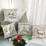 Festive 4-Piece Cushion Cover Set – Stylish Christmas Decoration for Your Home