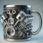 Kreative 3D-Tasse im Motorblock-Design – Einzigartige Kaffeetasse