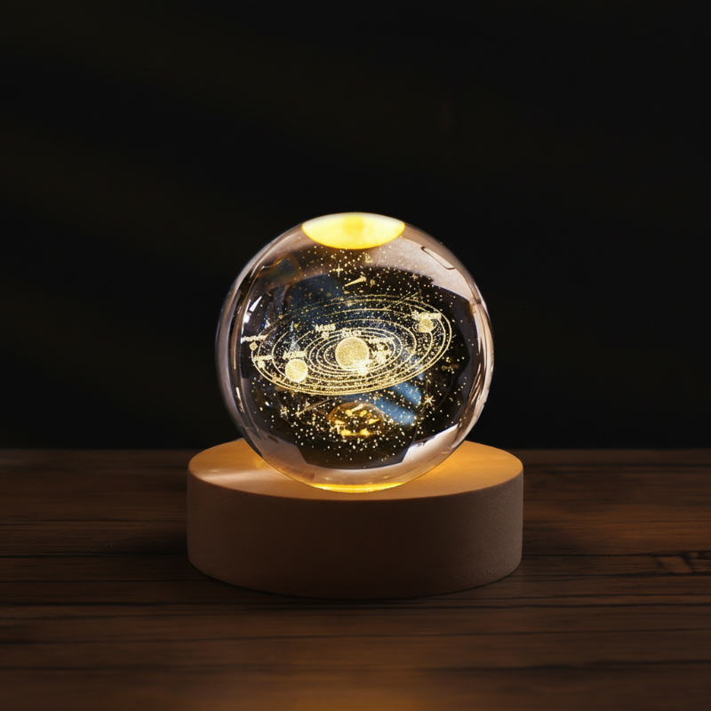 Zauberhafte Kristallnachtlampe mit 3D-Grafik