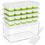 Stackable Silicone Ice Cube Molds for Unisex Use with Storage Container