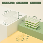 Stackable Silicone Ice Cube Molds for Unisex Use with Storage Container