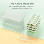 Stackable Silicone Ice Cube Molds for Unisex Use with Storage Container