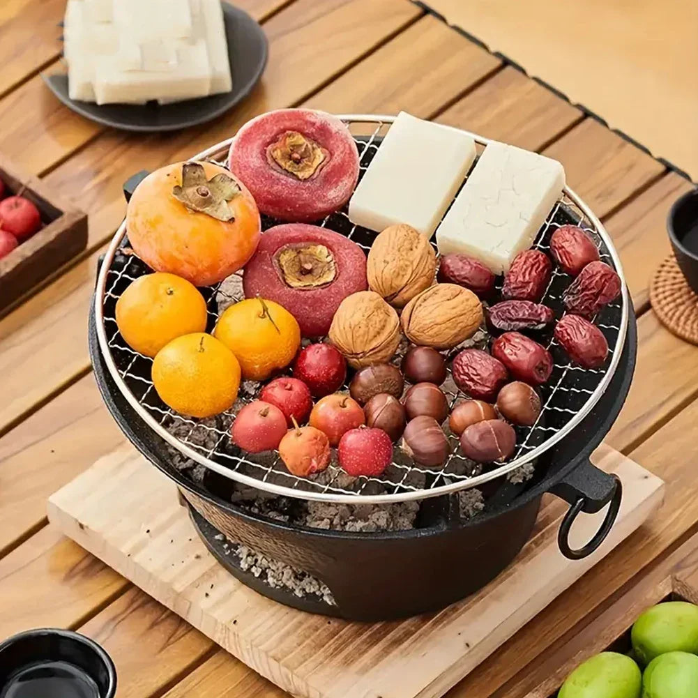 Kompakter Edelstahl Holzkohlegrill für unvergessliche BBQ-Momente