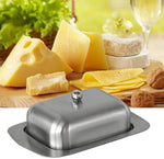 Edelstahl Butter- und Käsebehälter mit Deckel