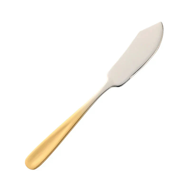 Edelstahl Buttermesser – Bunter Streicher für Dessert, Marmelade und Frischkäse