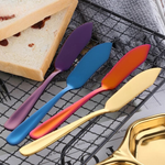Edelstahl Buttermesser – Bunter Streicher für Dessert, Marmelade und Frischkäse