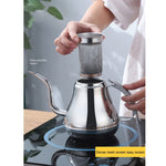 Präzisions-Wasserkocher aus Edelstahl mit Filter für Kaffee und Tee