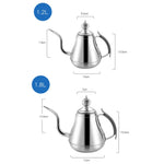 Präzisions-Wasserkocher aus Edelstahl mit Filter für Kaffee und Tee