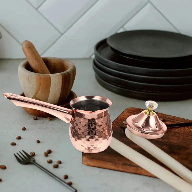Elegante Edelstahl-Espressomaschine mit Teekessel und Dampfer