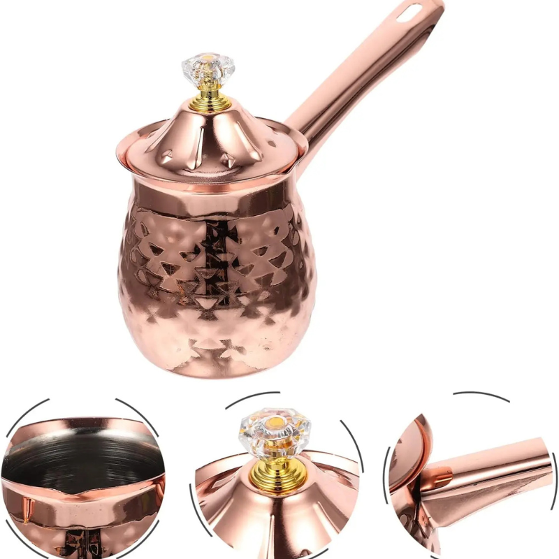 Elegante Edelstahl-Espressomaschine mit Teekessel und Dampfer