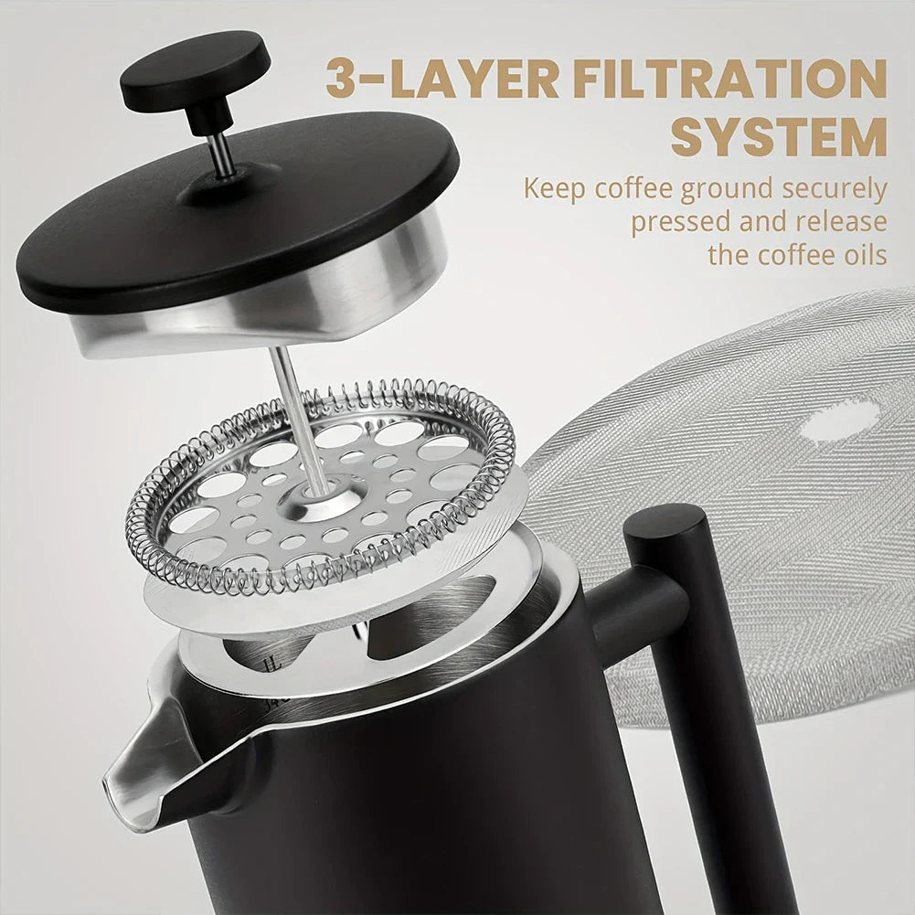 Edelstahl Isolierte French Press für perfekten Kaffee und Tee