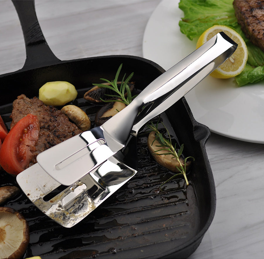 Multifunktionale Edelstahl Grillzange für Steak & BBQ