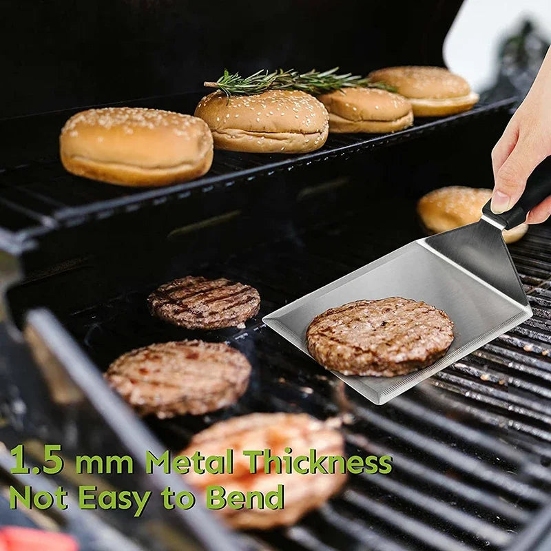 Premium Grillwender aus Edelstahl mit Schnittkante für BBQ