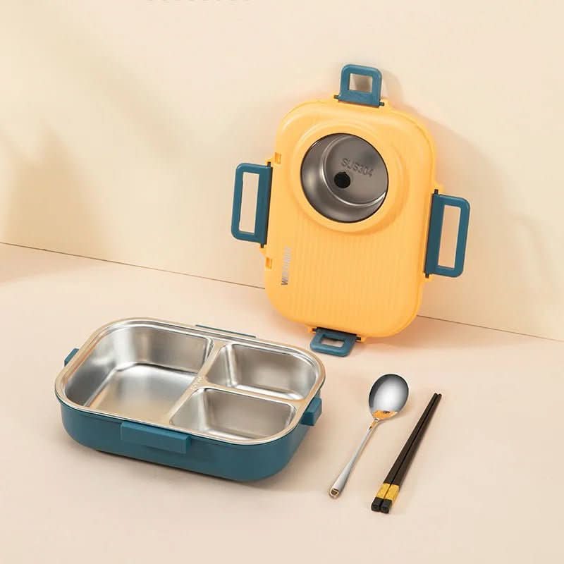 Leak-Proof Stainless Steel Lunch Container with 3 Compartments
