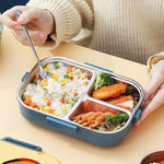 Leak-Proof Stainless Steel Lunch Container with 3 Compartments