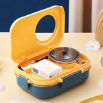Leak-Proof Stainless Steel Lunch Container with 3 Compartments