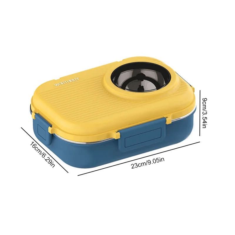 Leak-Proof Stainless Steel Lunch Container with 3 Compartments