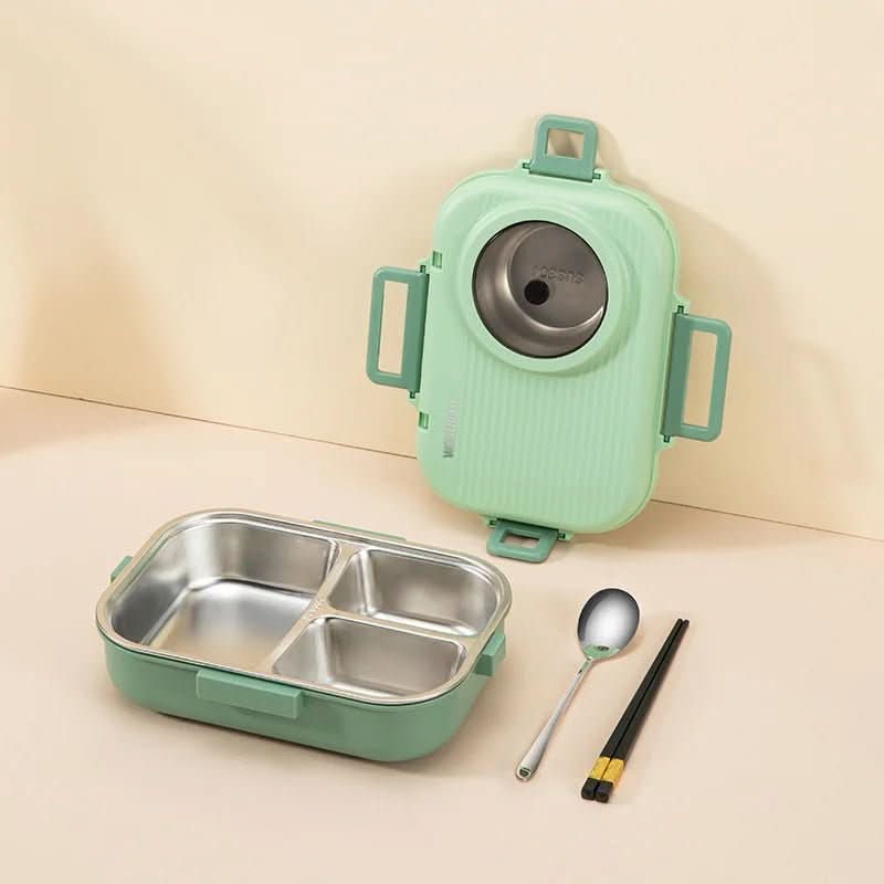 Leak-Proof Stainless Steel Lunch Container with 3 Compartments