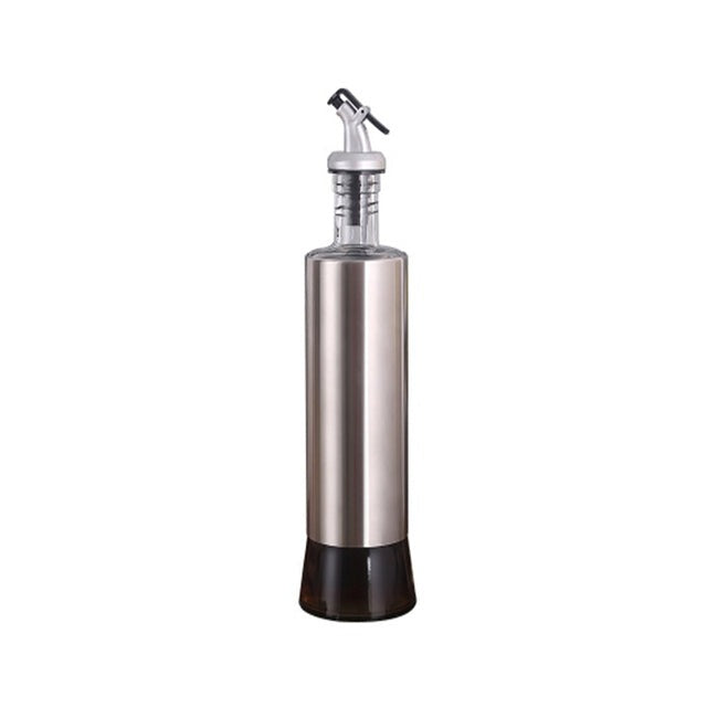 Eleganter Edelstahl-Ölspender mit Glasbehälter für die Küche