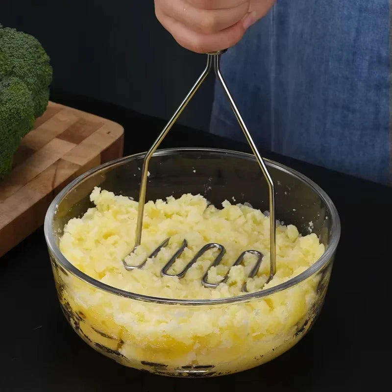 Hochwertiger Edelstahl Kartoffelstampfer für perfekte Pürees