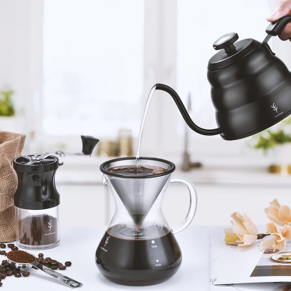 Präzisions-Kaffeekanne aus Edelstahl mit Thermometer