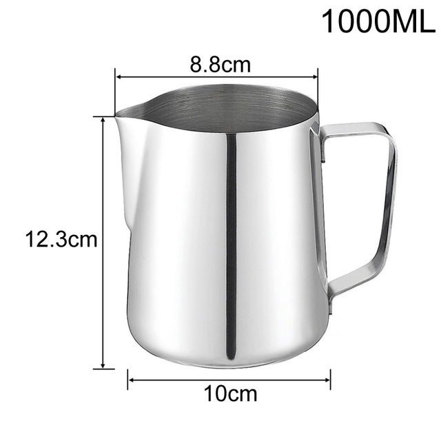 Elegante Edelstahl-Kaffeetasse mit Milchschaum-Design