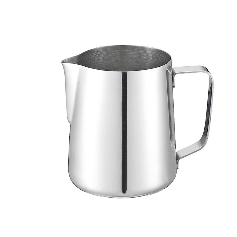 Elegante Edelstahl-Kaffeetasse mit Milchschaum-Design