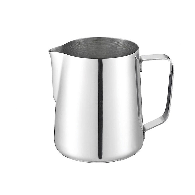 Elegante Edelstahl-Kaffeetasse mit Milchschaum-Design