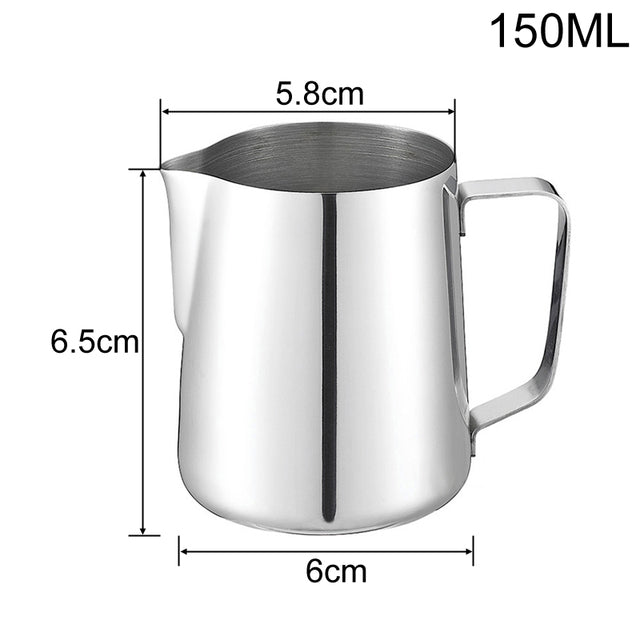 Elegante Edelstahl-Kaffeetasse mit Milchschaum-Design