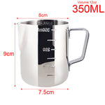 Elegante Edelstahl-Kaffeetasse mit Milchschaum-Design