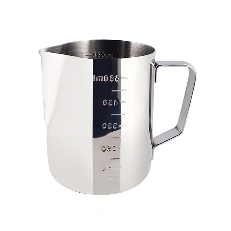 Elegante Edelstahl-Kaffeetasse mit Milchschaum-Design